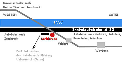 Skizze Lage der Karlskirche (Grafik: A. Prock)